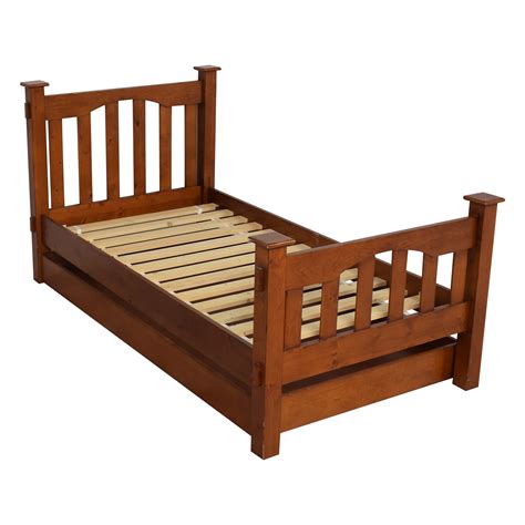 <p>Designed to create extra space in the bedroom, our Camp Bunk System combines the charm and strength of classic plank. . Pottery barn twin bed